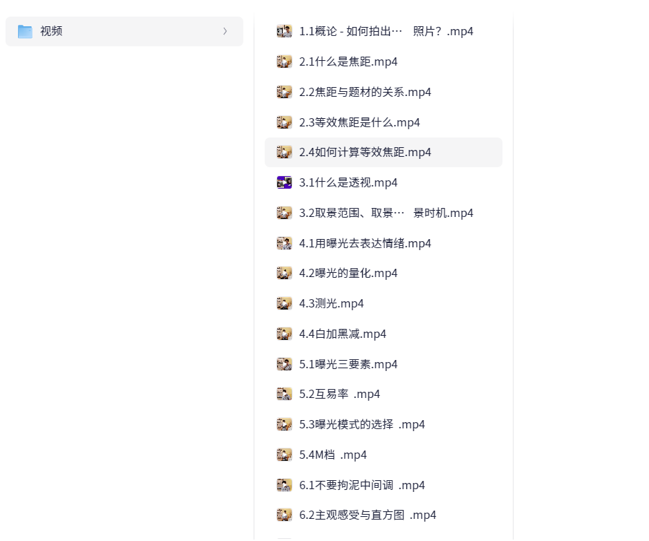 相机基础入门课：摄影理论[3.1GB]