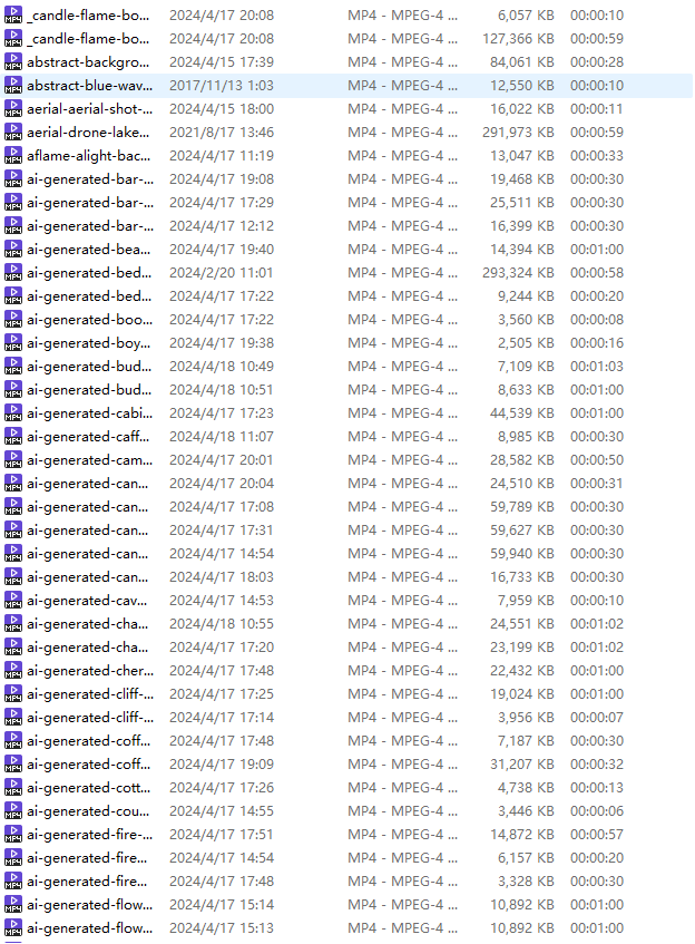 1000个高质量免费商用视频素材，需解压[zip][48G]